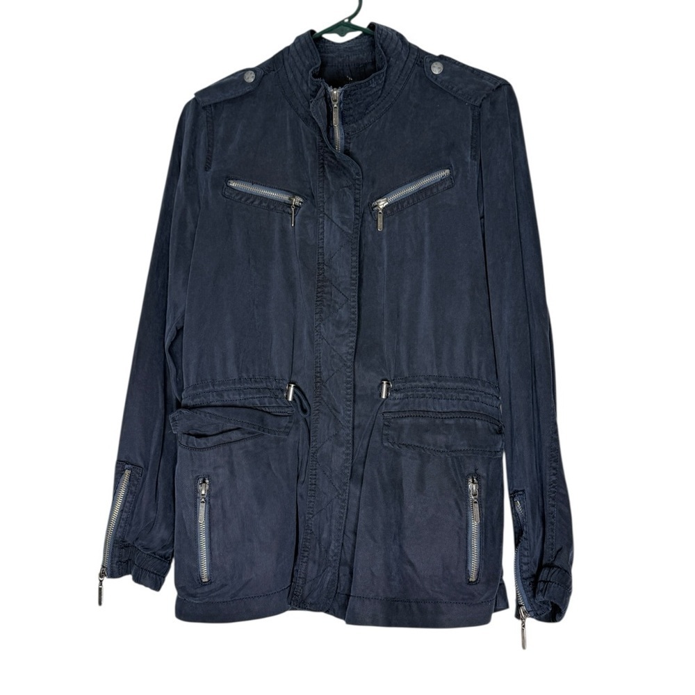 Max studio Navy Blue Utility Jacket S